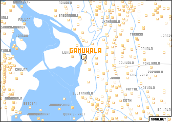 map of Gāmūwāla