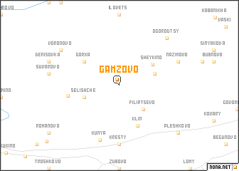 map of Gamzovo