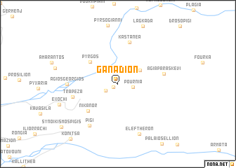 map of Ganadión