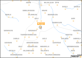 map of Gana