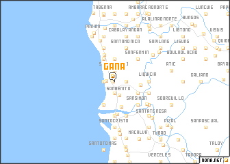 map of Gana