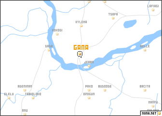 map of Gana