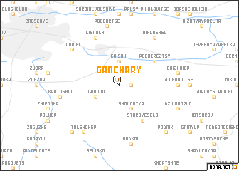 map of Ganʼchary