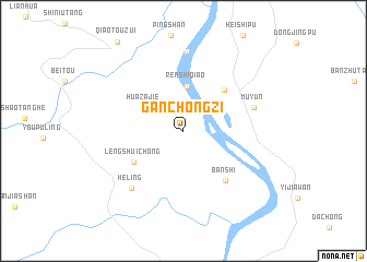 map of Ganchongzi