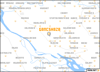map of Gancsháza