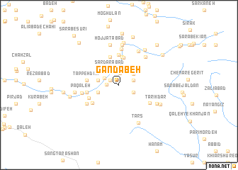 map of Gandābeh