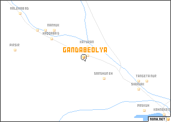 map of Gandāb-e ‘Olyā