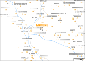 map of Gandāb