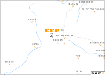 map of Gandāb