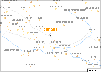 map of Gandāb