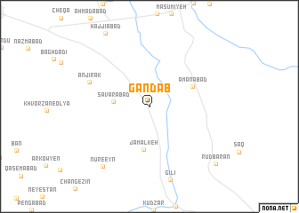 map of Gandāb