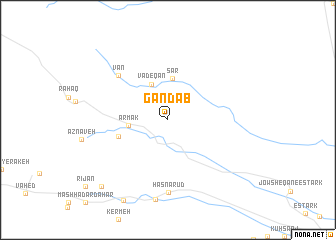 map of Gandāb