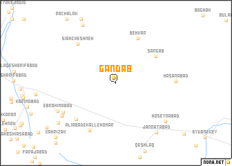 map of Gandāb