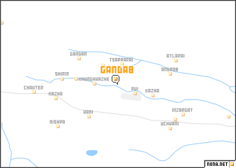 map of Gandāb
