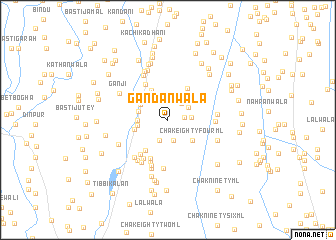 map of Gandānwāla