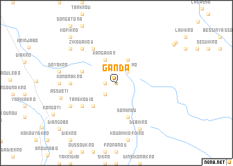 map of Ganda