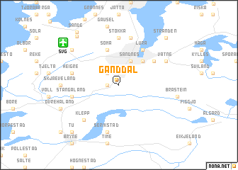 map of Ganddal