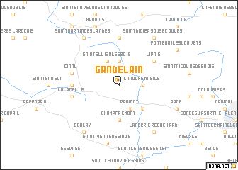 map of Gandelain