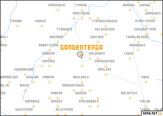 map of Gandèntenga