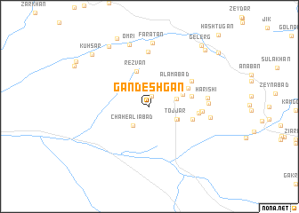 map of Gandeshgān