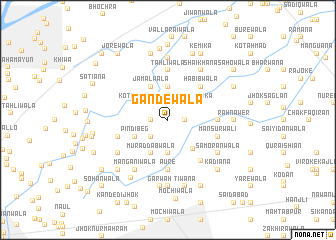 map of Gandewāla