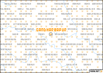 map of Gandharbapur