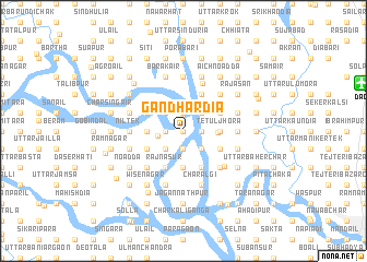 map of Gāndhārdia
