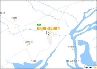 map of Gāndhīdhām