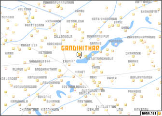 map of Gandi Hithār