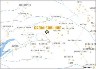 map of Gandi Isab Khān