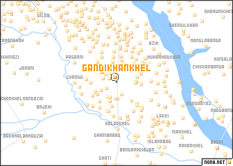 map of Gandi Khān Khel