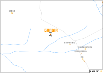 map of Gandīr