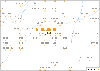 map of Gandjiba