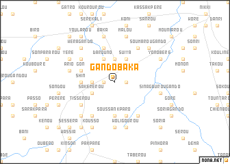 map of Gando Baka