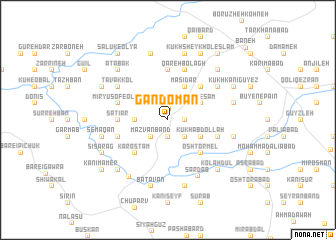 map of Gandomān