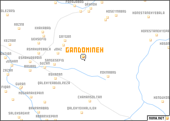 map of Gandomīneh
