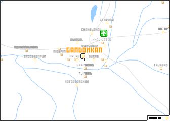map of Gandomkān