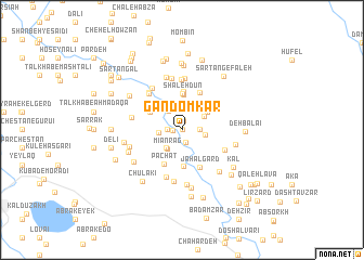 map of Gandomkār