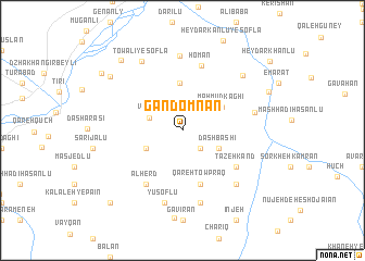 map of Gandom Nān