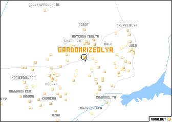 map of Gandom Rīz-e ‘Olyā