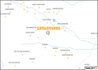 map of Gandom Shād