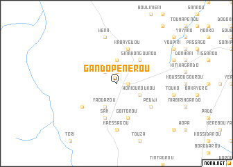 map of Gando Pénérou