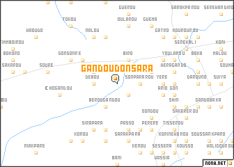 map of Gandou Donsara