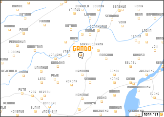 map of Gando