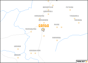 map of Gando