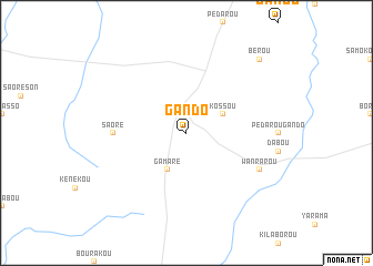 map of Gando