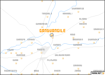 map of Gandu Angile