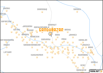 map of Gandū Bāzār