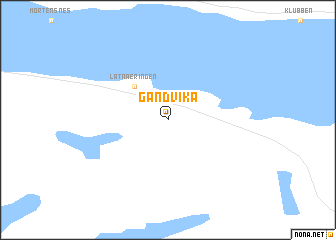 map of Gandvika