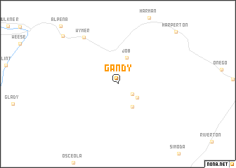 map of Gandy